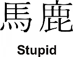 Stupid Kanji JDM Racing | Die Cut Vinyl Sticker Decal | Blasted Rat Supply