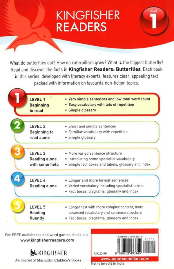 Kingfisher Readers: Butterflies (Level 1: Beginning To Read) Supply