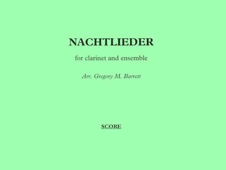 Nachtlieder for clarinet and ensemble - Score & parts For Discount